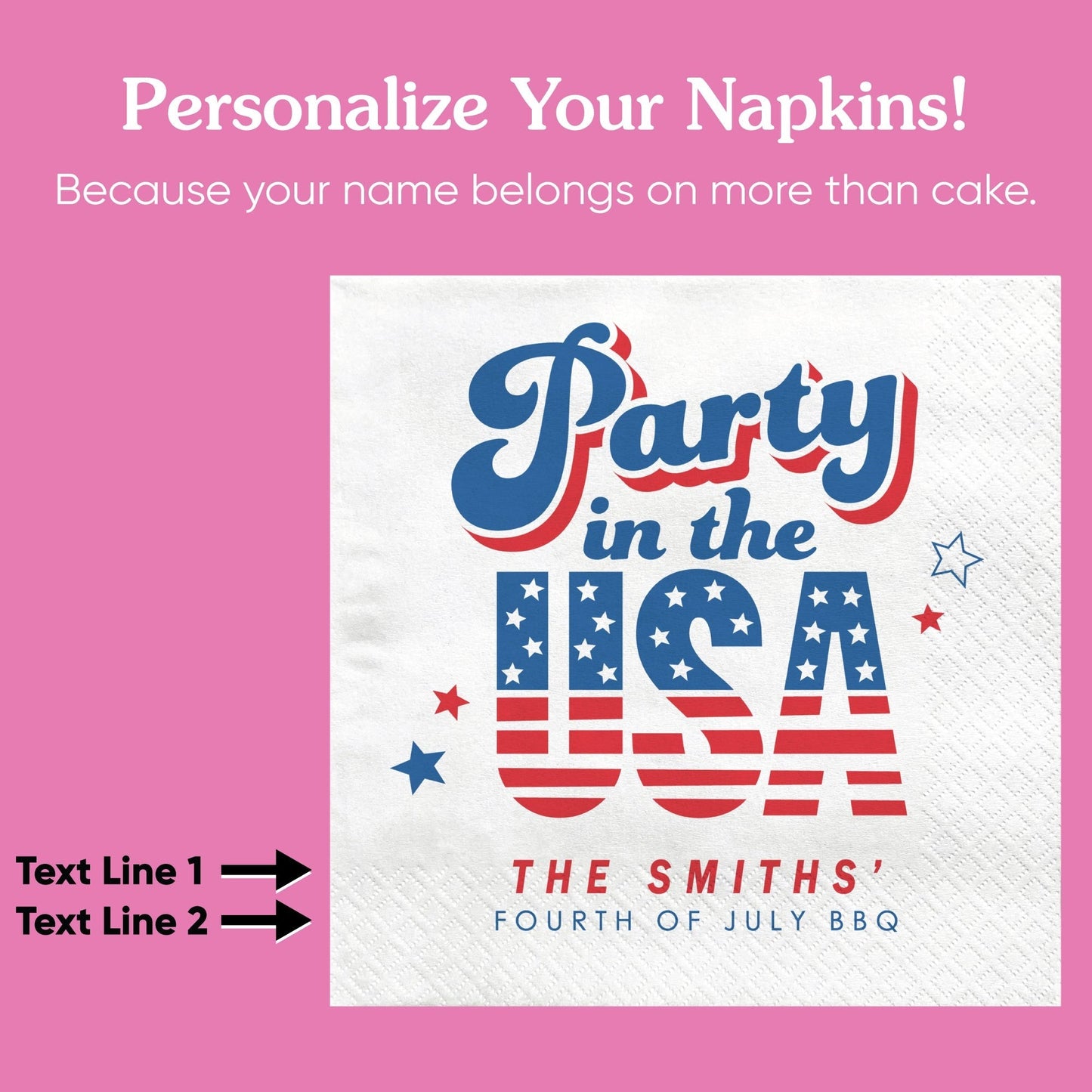 Custom Text - Party In The USA Napkins