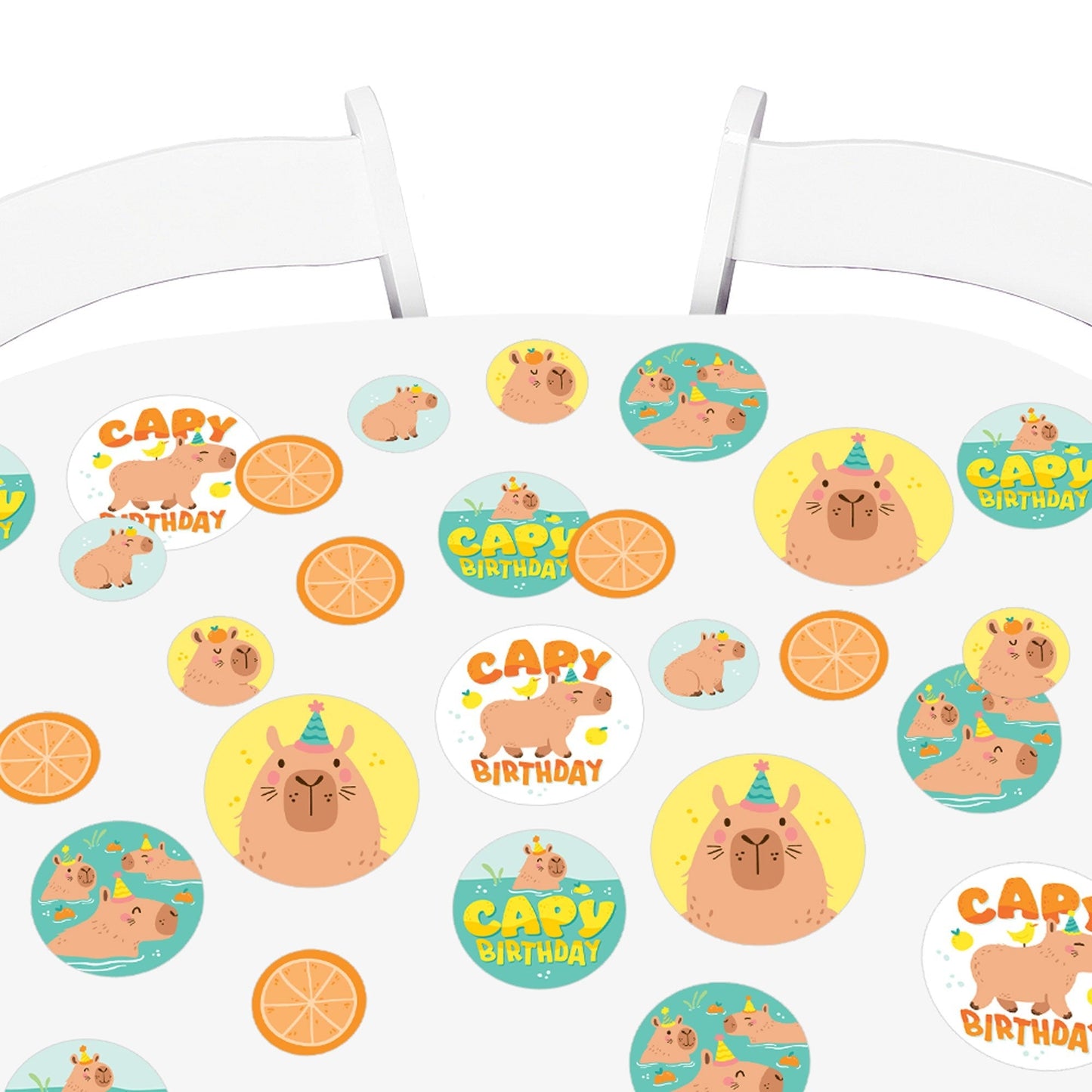 Capy Birthday - Capybara Party Giant Circle Confetti - Party Decorations - Large Confetti 27 Count