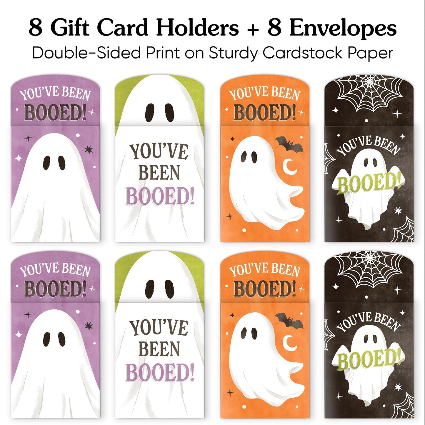 Ghostly You've Been Booed Nifty Gifty Card Holders - 8 Ct