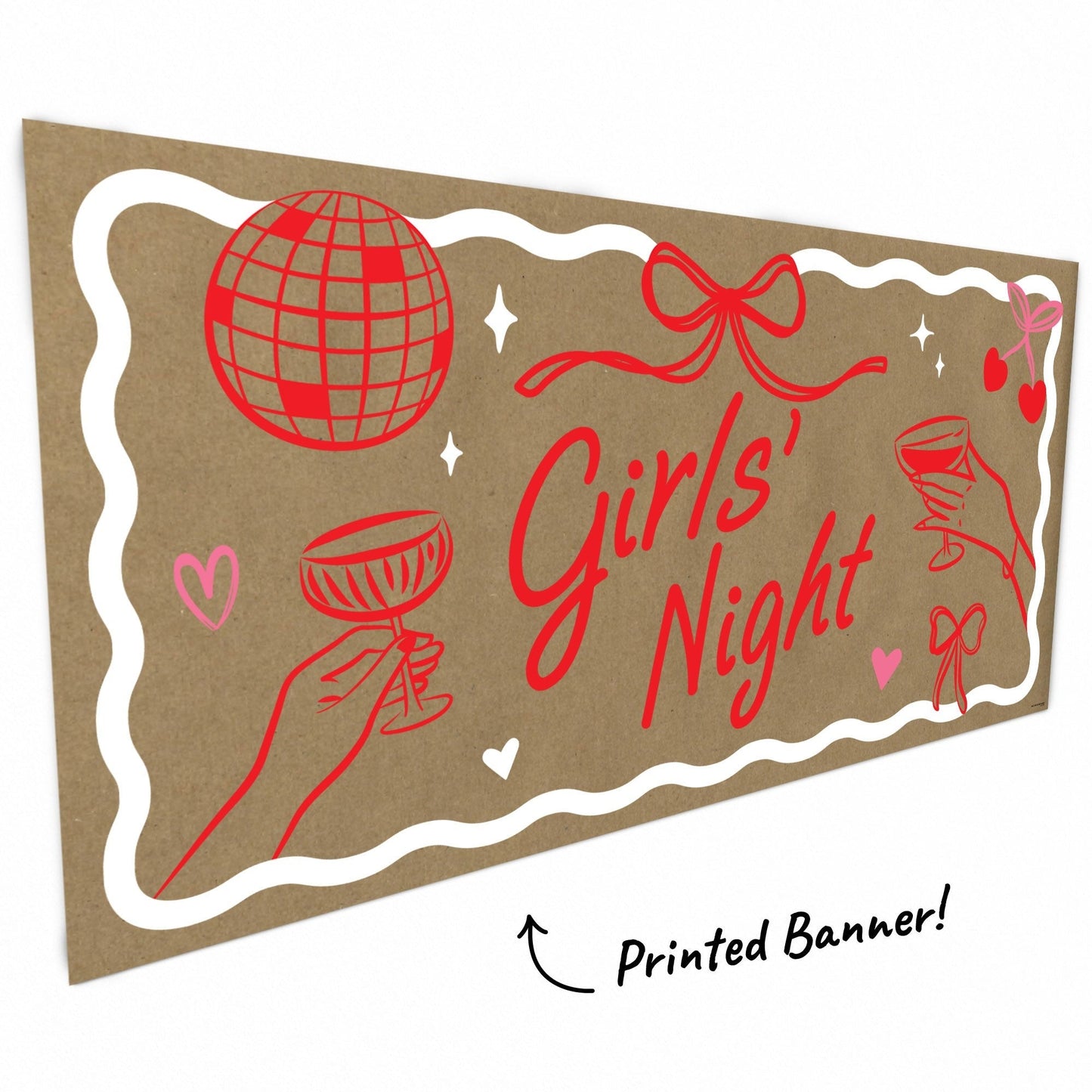 Drinks with the Girls Kraft Banner