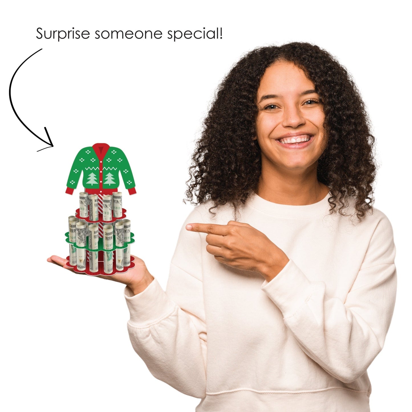 Ugly Sweater - DIY Holiday and Christmas Party Money Holder Gift - Cash Cake