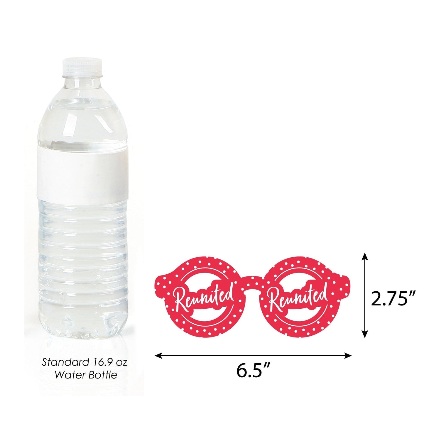 Class Reunion Glasses - Paper Card Stock School Reunion Party Photo Booth Props Kit - 10 Count