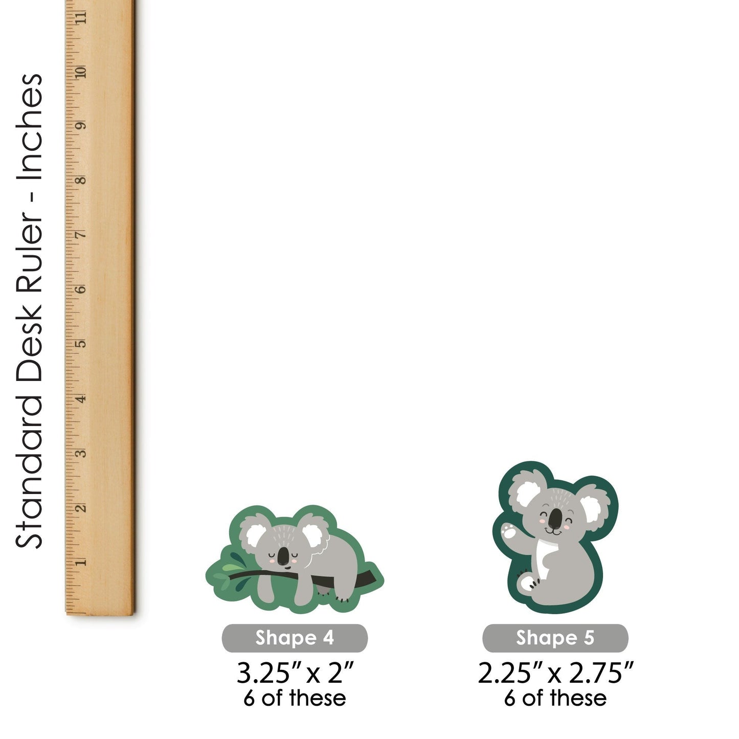 Koala Cutie - DIY Shaped Bear Birthday Party and Baby Shower Cut-Outs - 24 Count