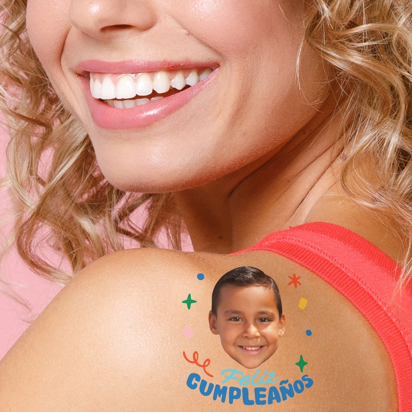 Custom Feliz Cumpleanos Temporary Tattoos - 12 Ct