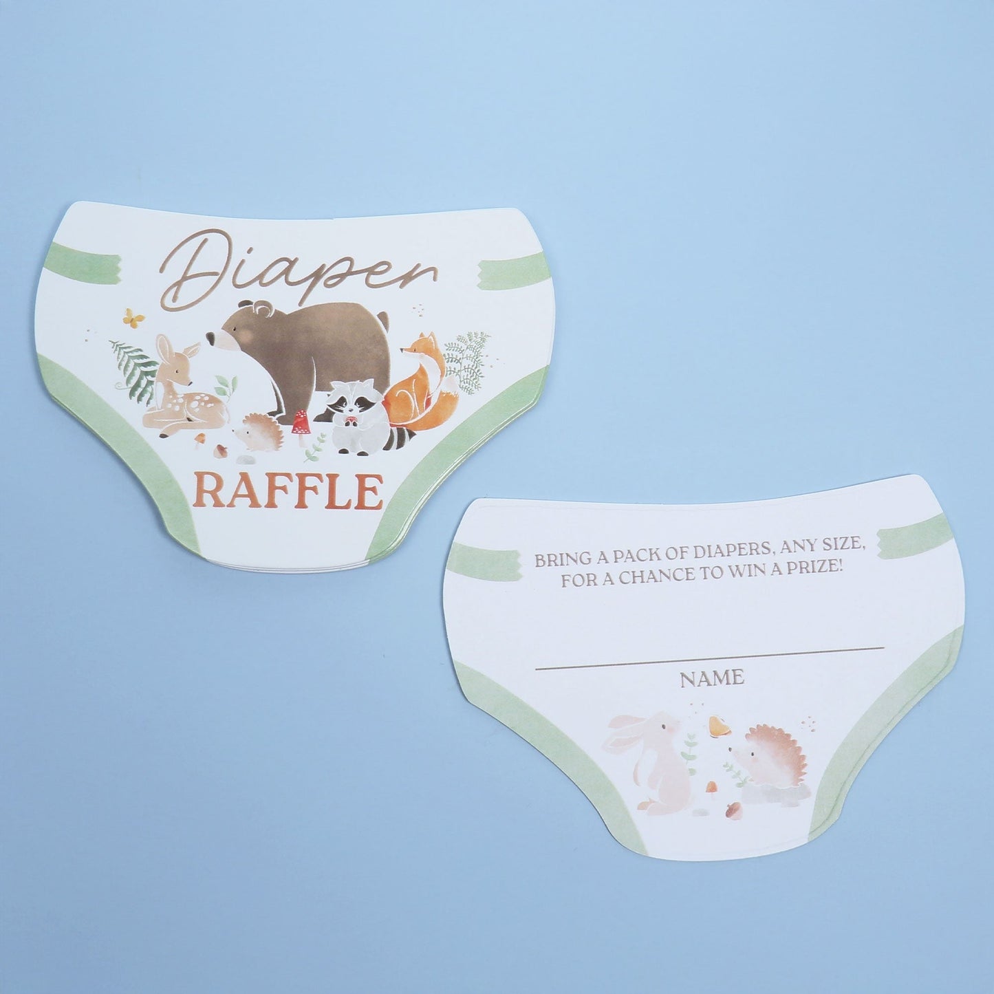Woodland Animals Diaper Raffle Game - 24 Ct