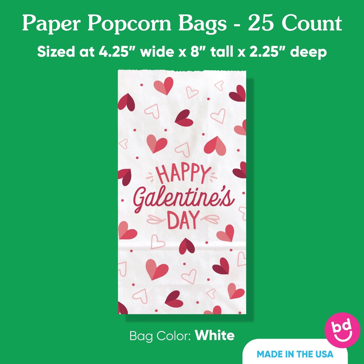 Popcorn Bags - Happy Galentine’s Day - 25 Ct