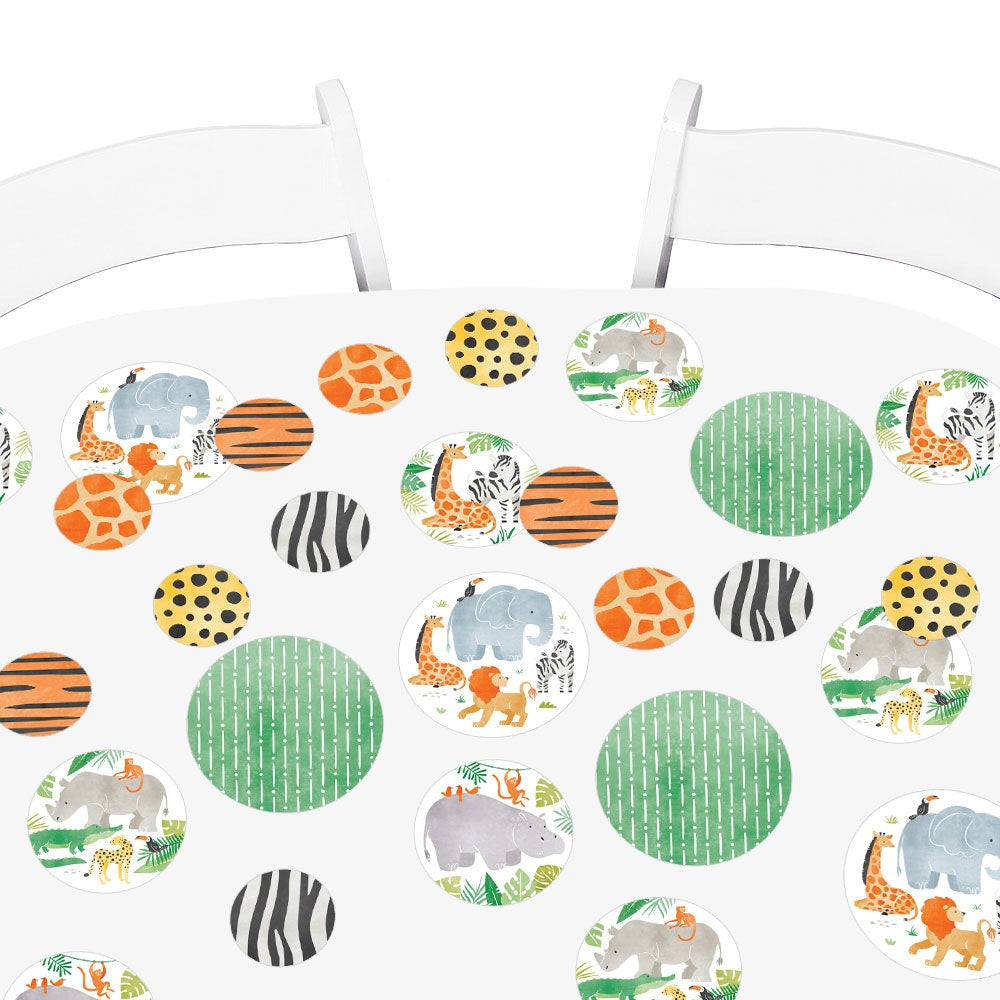Safari Animals Large Confetti - 27 Ct