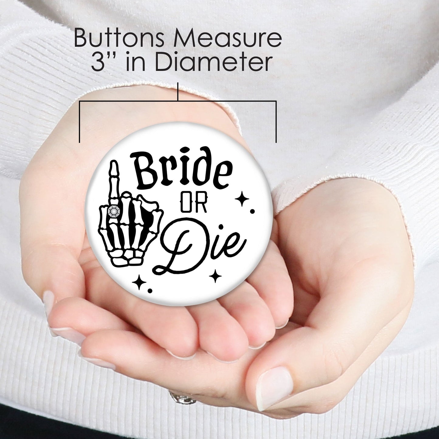 Til Death Do Us Party Bachelorette Buttons - 8 Ct