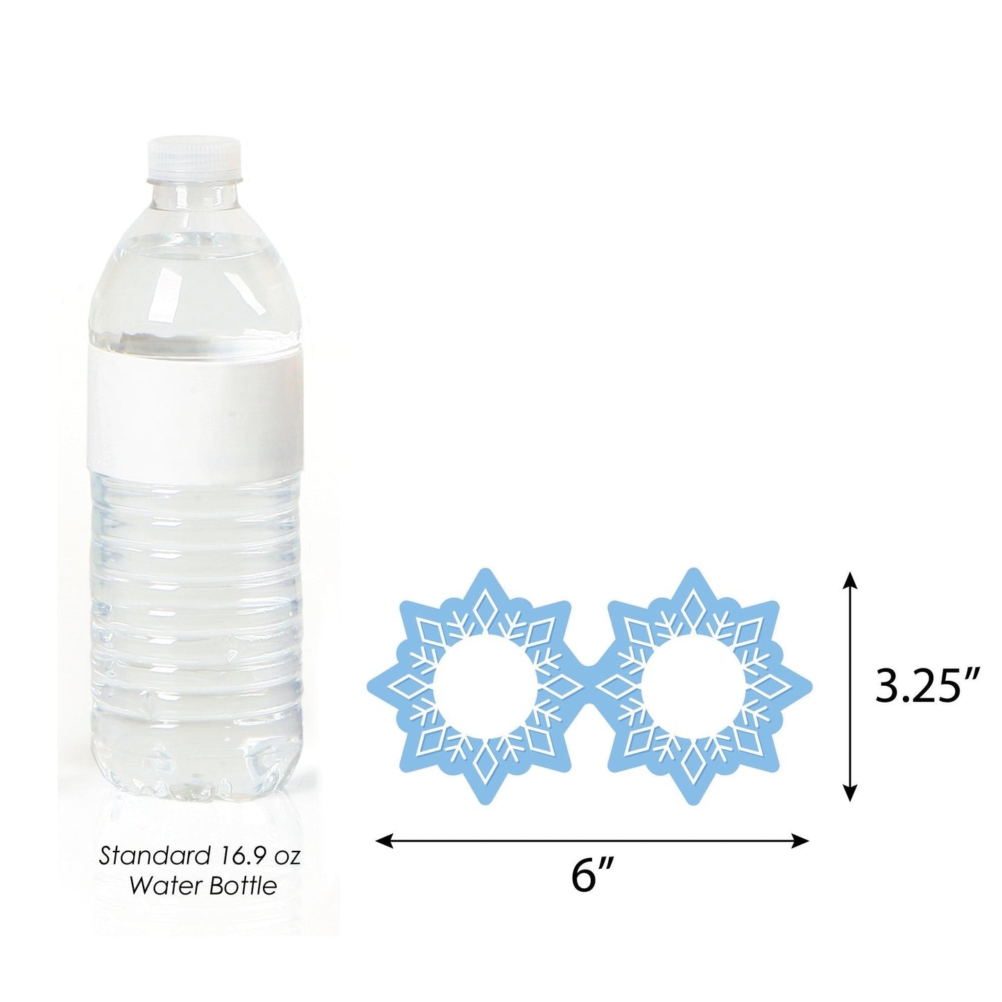 Blue Snowflakes Glasses and Headpieces - Paper Card Stock Winter Holiday Party Photo Booth Props Kit - 10 Count