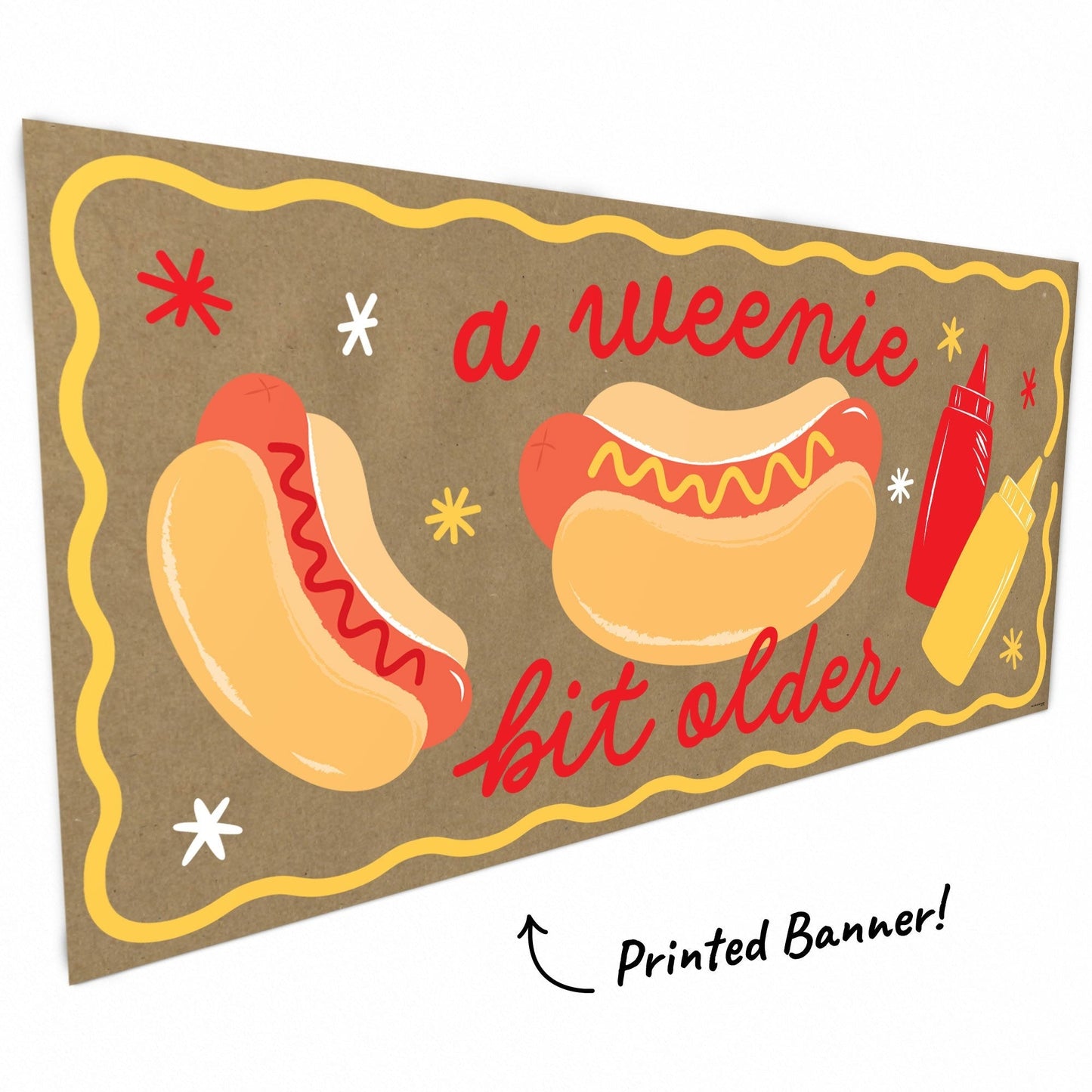 Hot Dog Kraft Banner