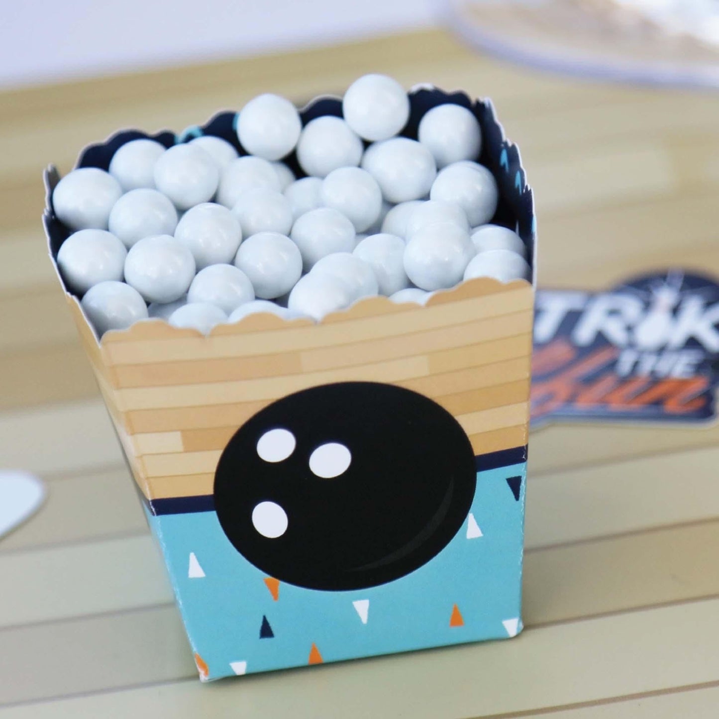 Strike Up the Fun - Bowling - Party Mini Favor Boxes - Birthday Party or Baby Shower Treat Candy Boxes - Set of 12