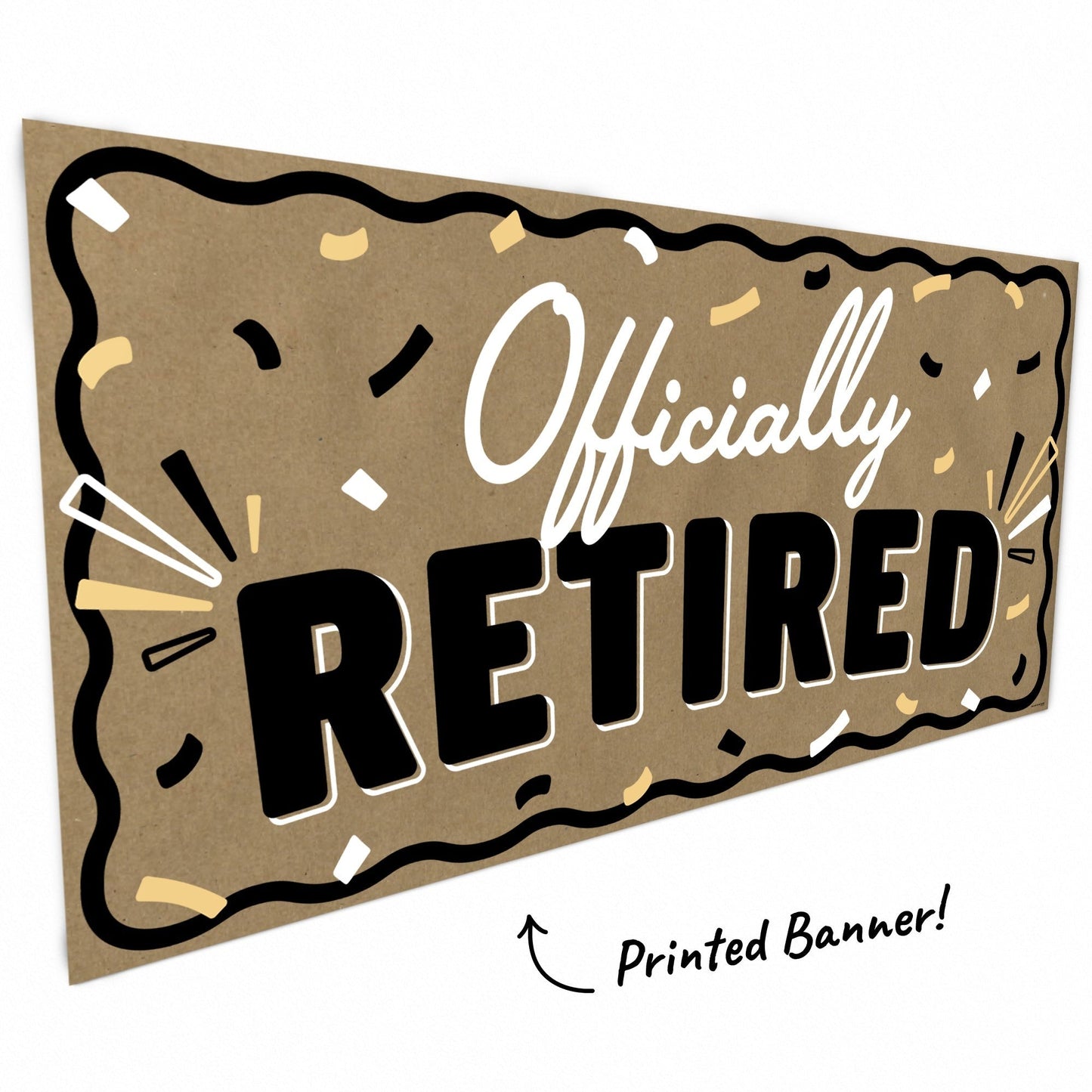 Happy Retirement Kraft Banner