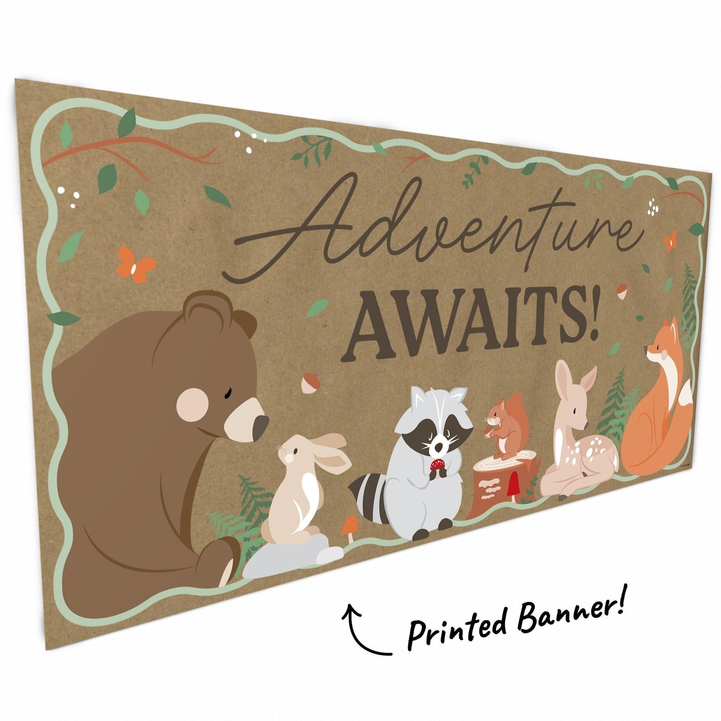 Woodland Animals Kraft Banner