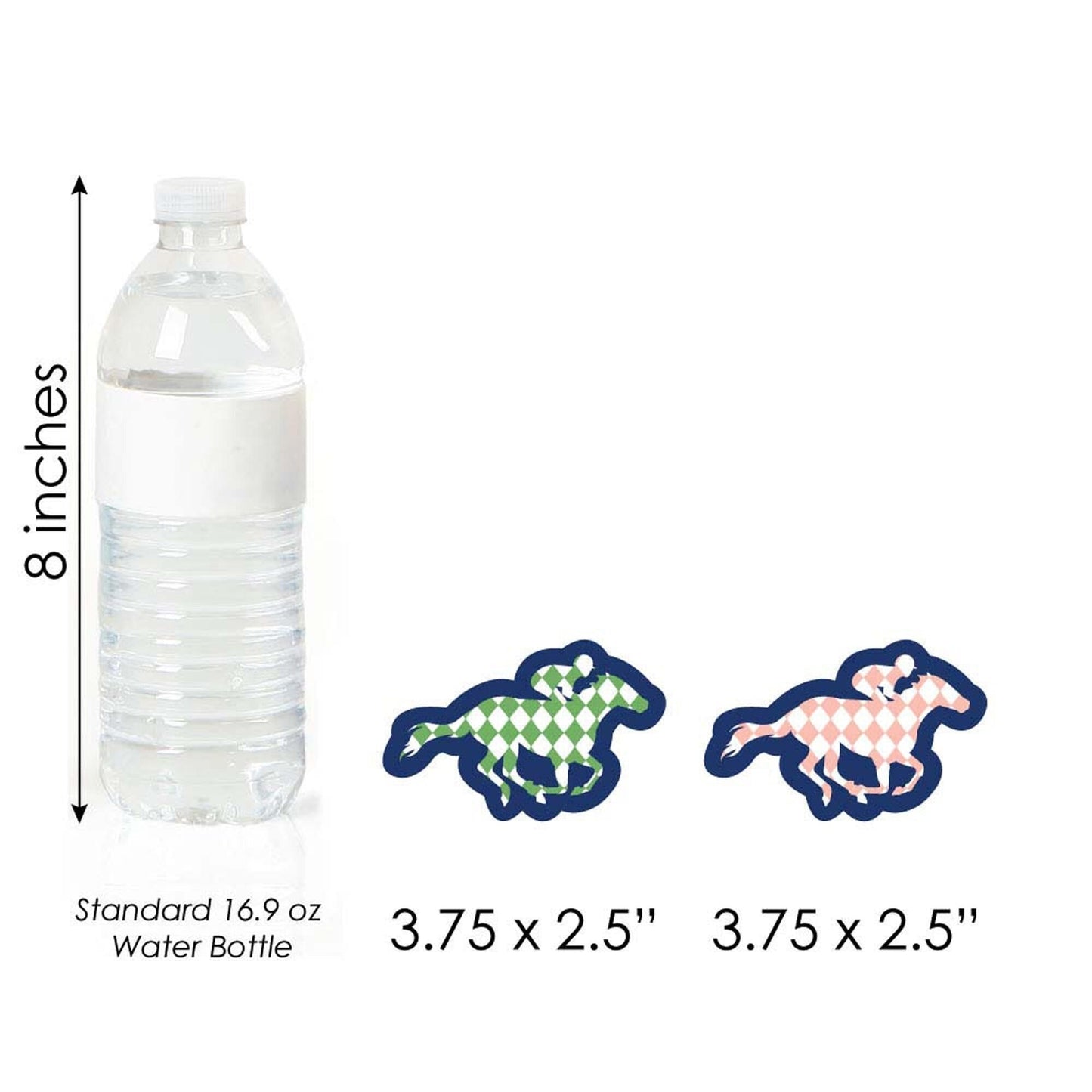 Kentucky Horse Derby - DIY Shaped Horse Race Party Cut-Outs - 24 ct
