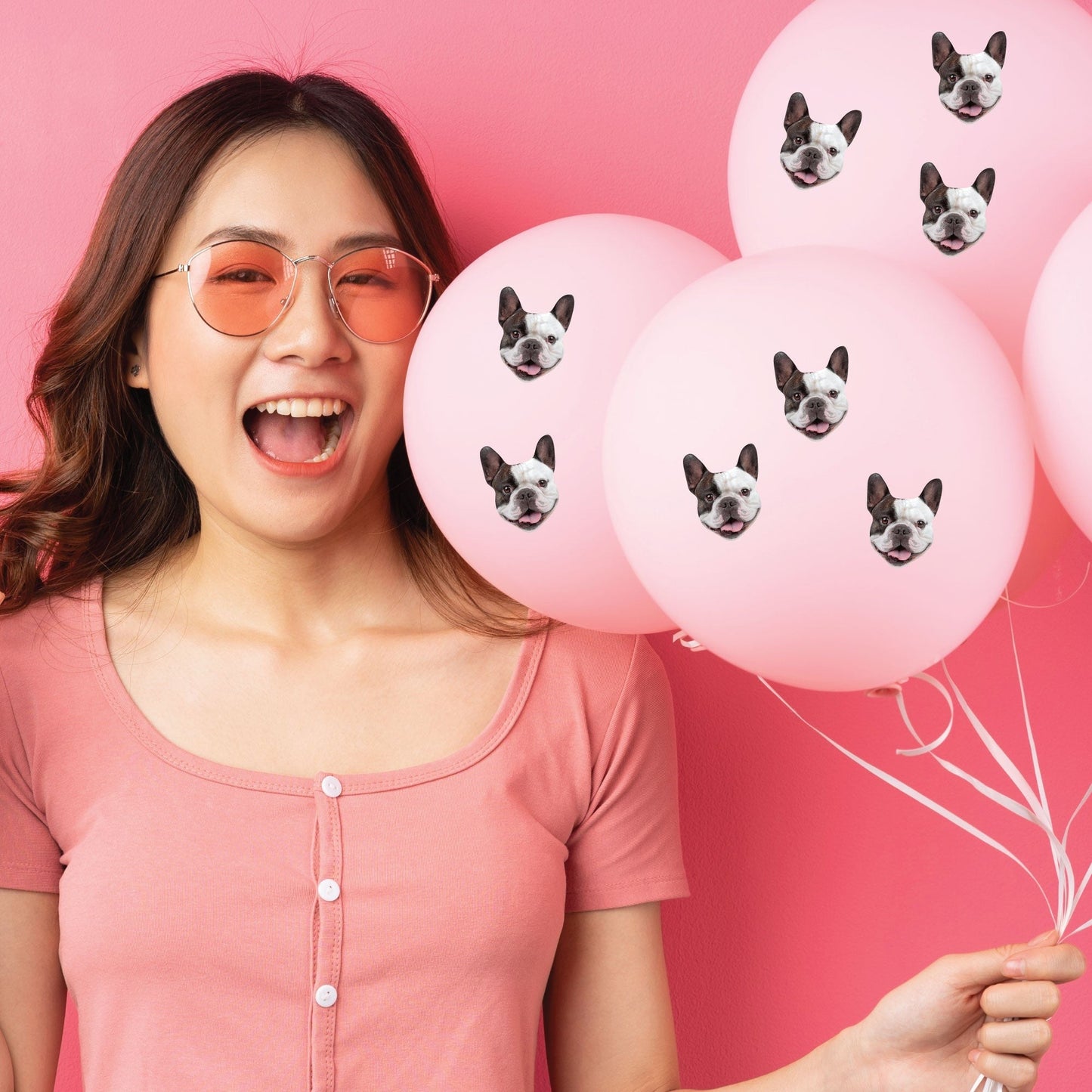 Custom Photo Fun Face Cut-Out Stickers - Set of 24