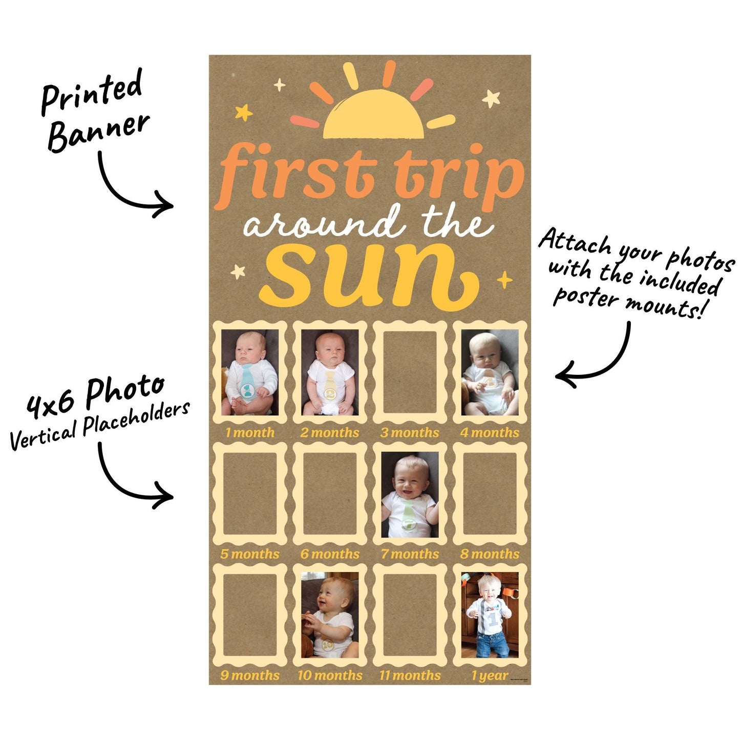 First Trip Around the Sun Kraft Photo Banner