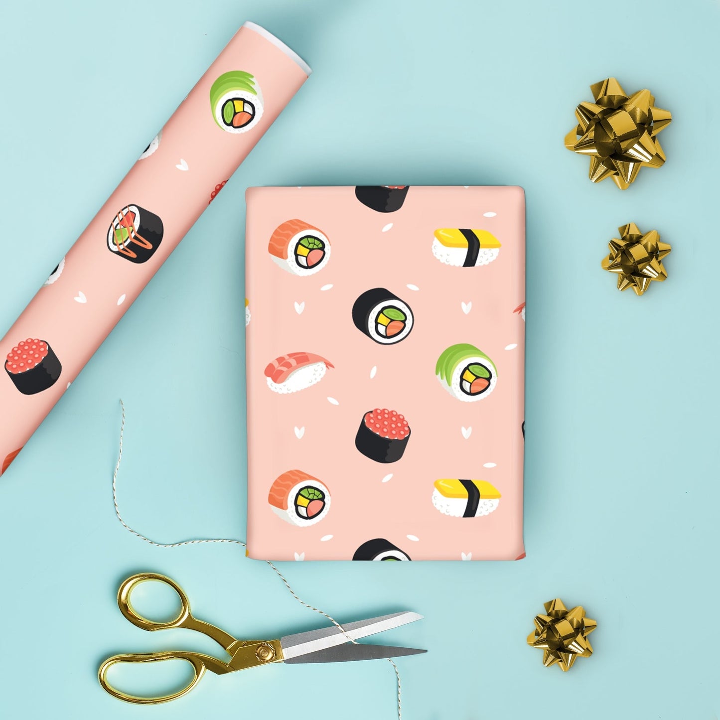Pink Sushi Wrapping Paper