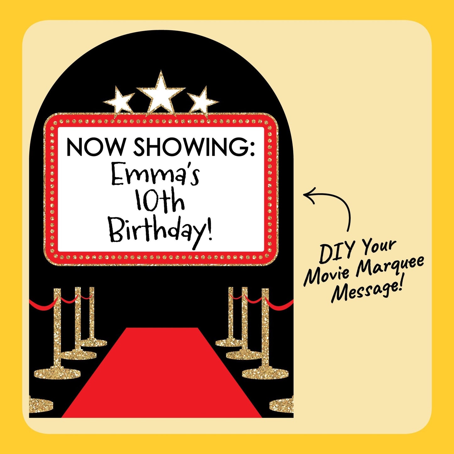 Red Carpet Party Signs Set - 6 Ct
