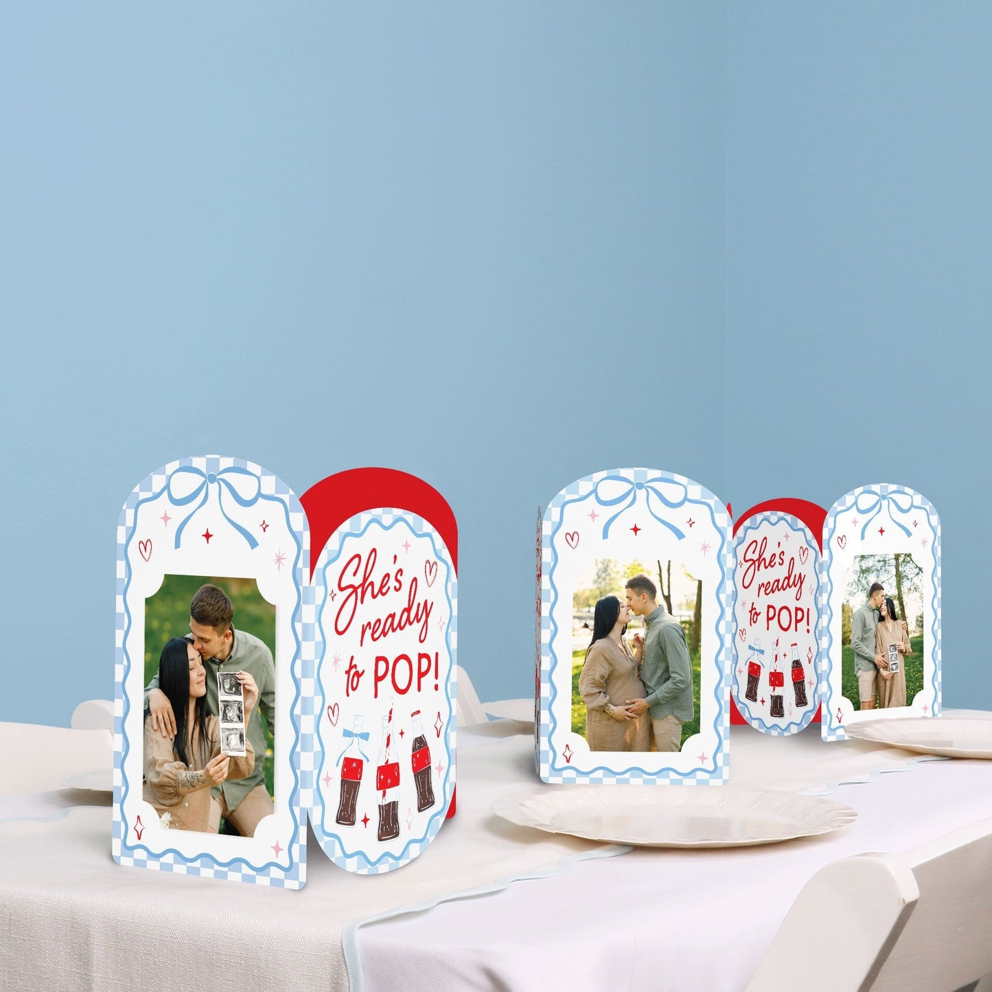 She's Ready to Pop Photo Centerpieces - 8 Ct