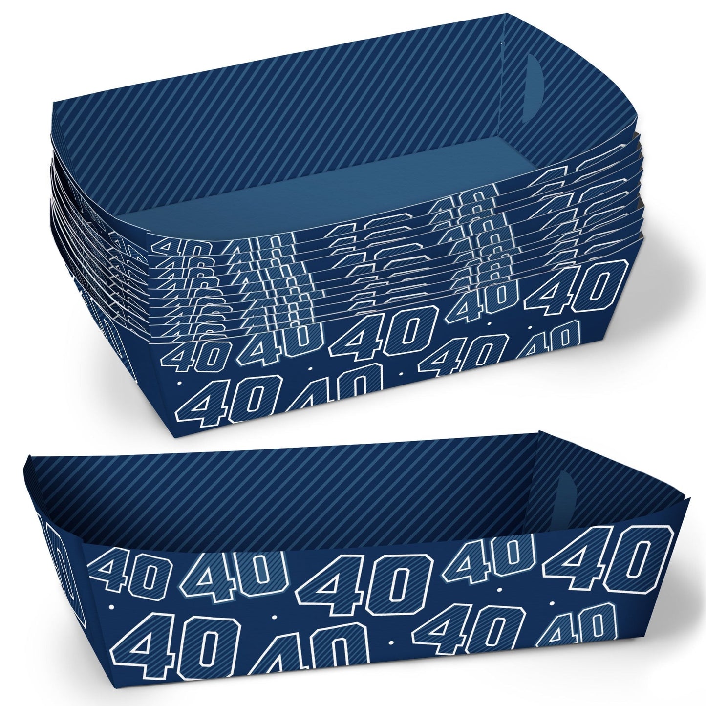 40th Birthday Party Paper Food Trays