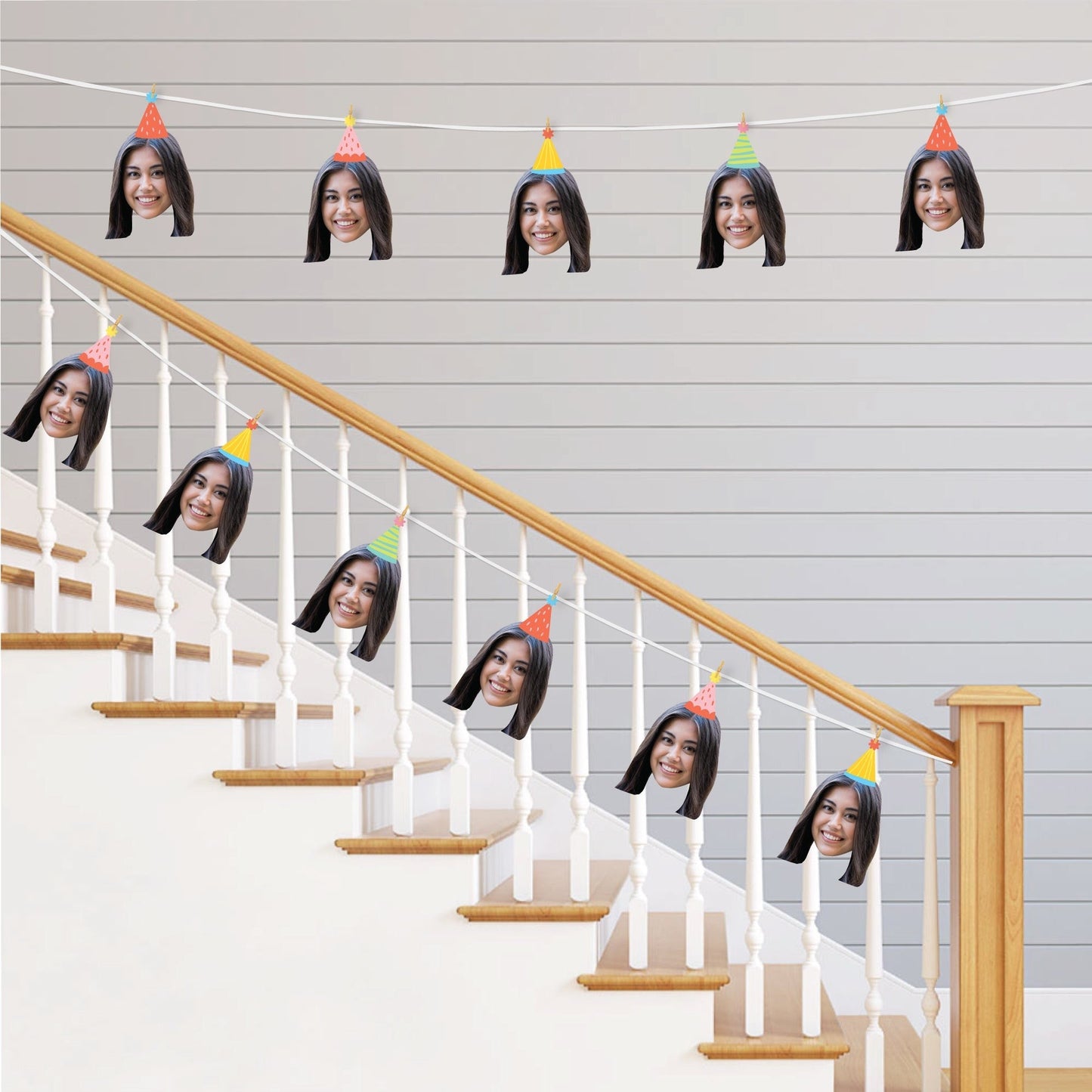 Custom Photo Party Time - Fun Face Decorations DIY Happy Birthday Party Essentials - Set of 20