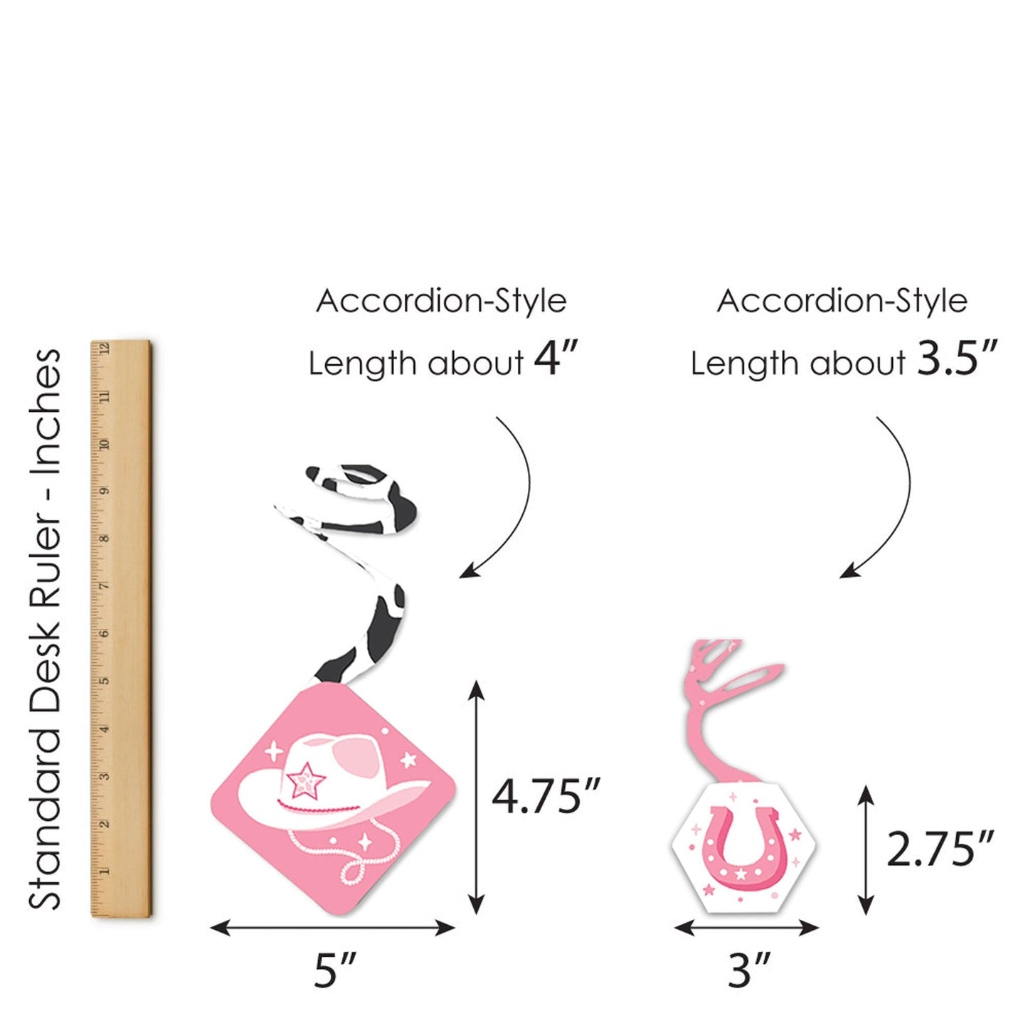 Rodeo Cowgirl - Pink Western Party Hanging Decor - Party Decoration Swirls - Set of 40