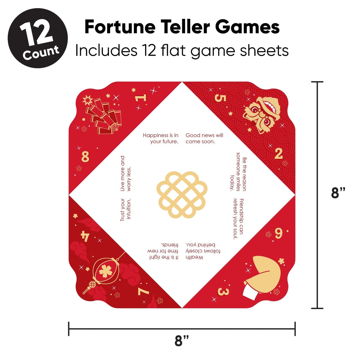 Lunar New Year Fortune Tellers - 12 Ct