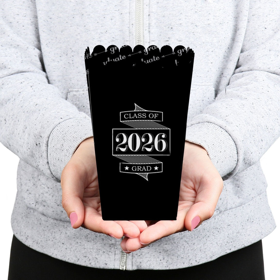 Graduation Cheers - 2026 Graduation Party Favor Popcorn Treat Boxes - Set of 12