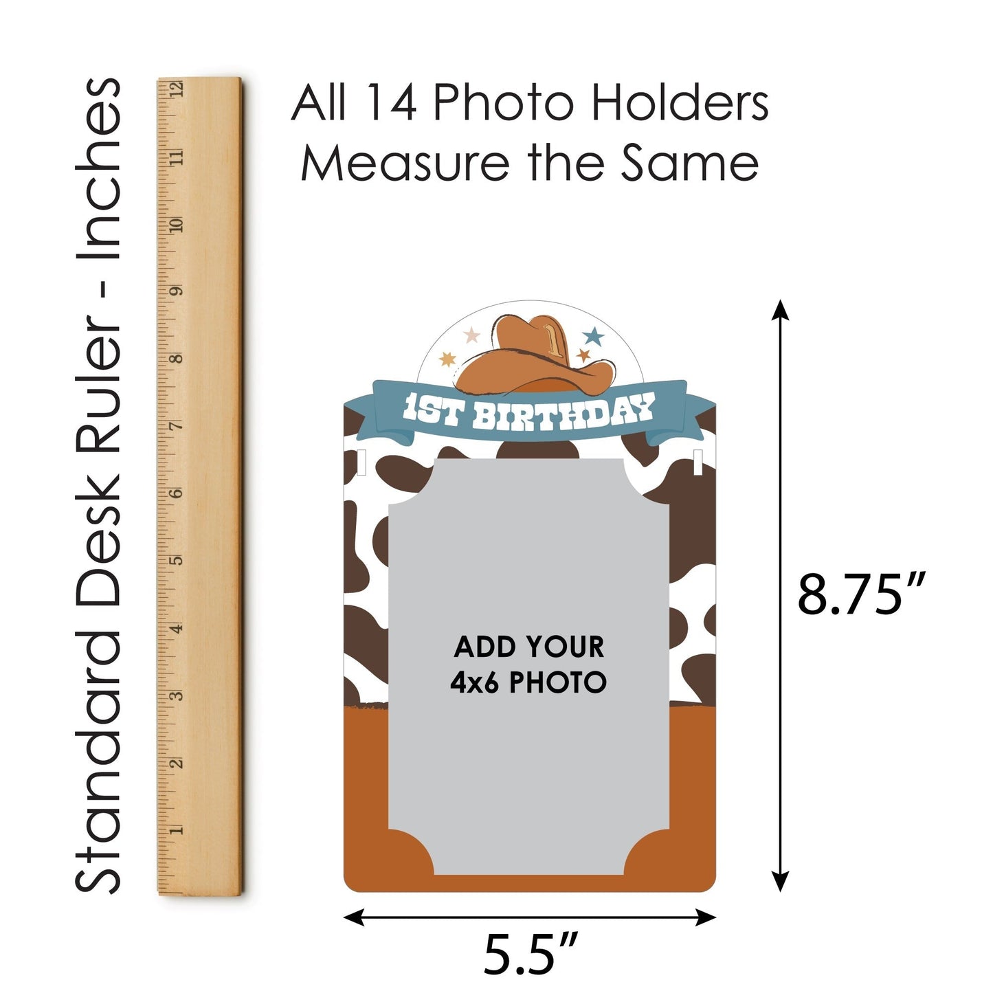 My First Rodeo - DIY Little Cowboy 1st Birthday Party Decor - Picture Display - Photo Banner
