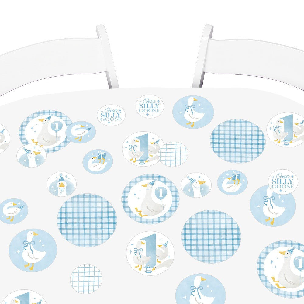 One Silly Goose Blue Large Confetti - 27 Ct