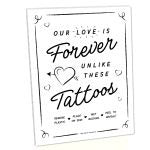 Temporary Tattoo Station Sign - Black & White