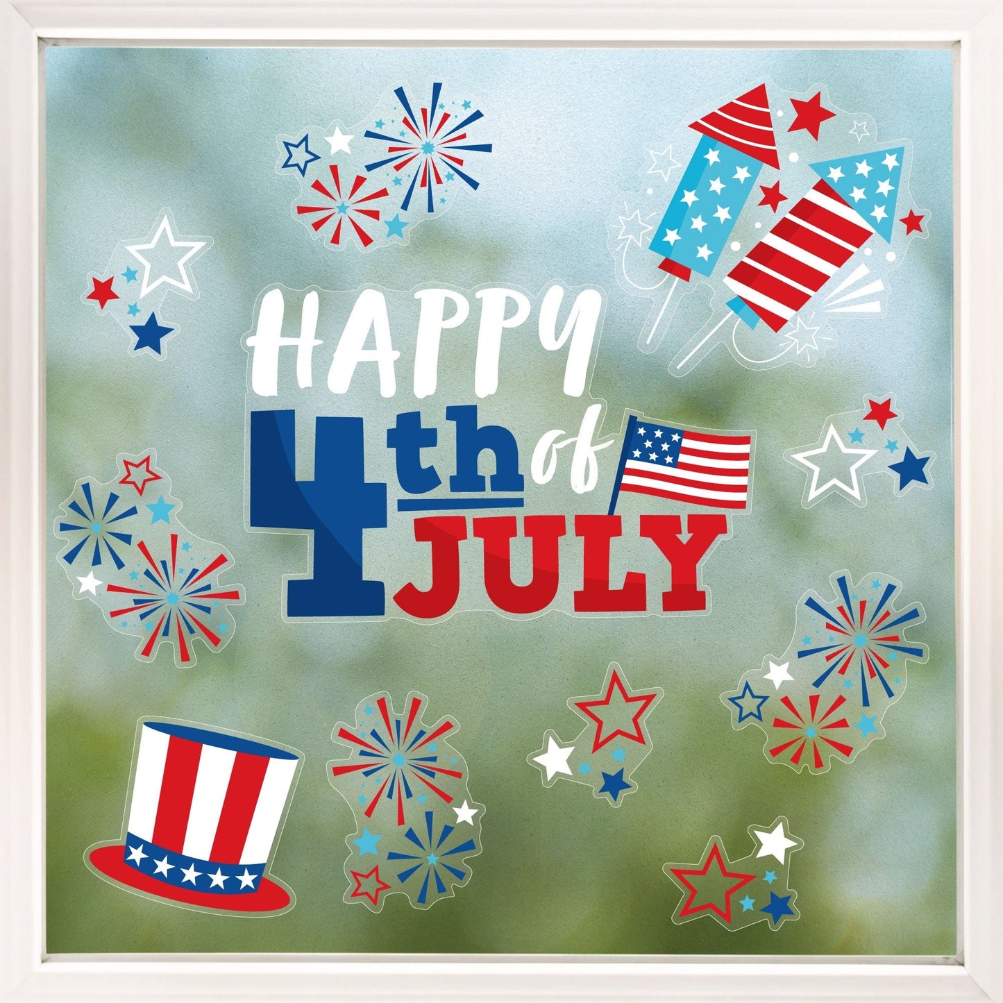 4th of July Window Clings