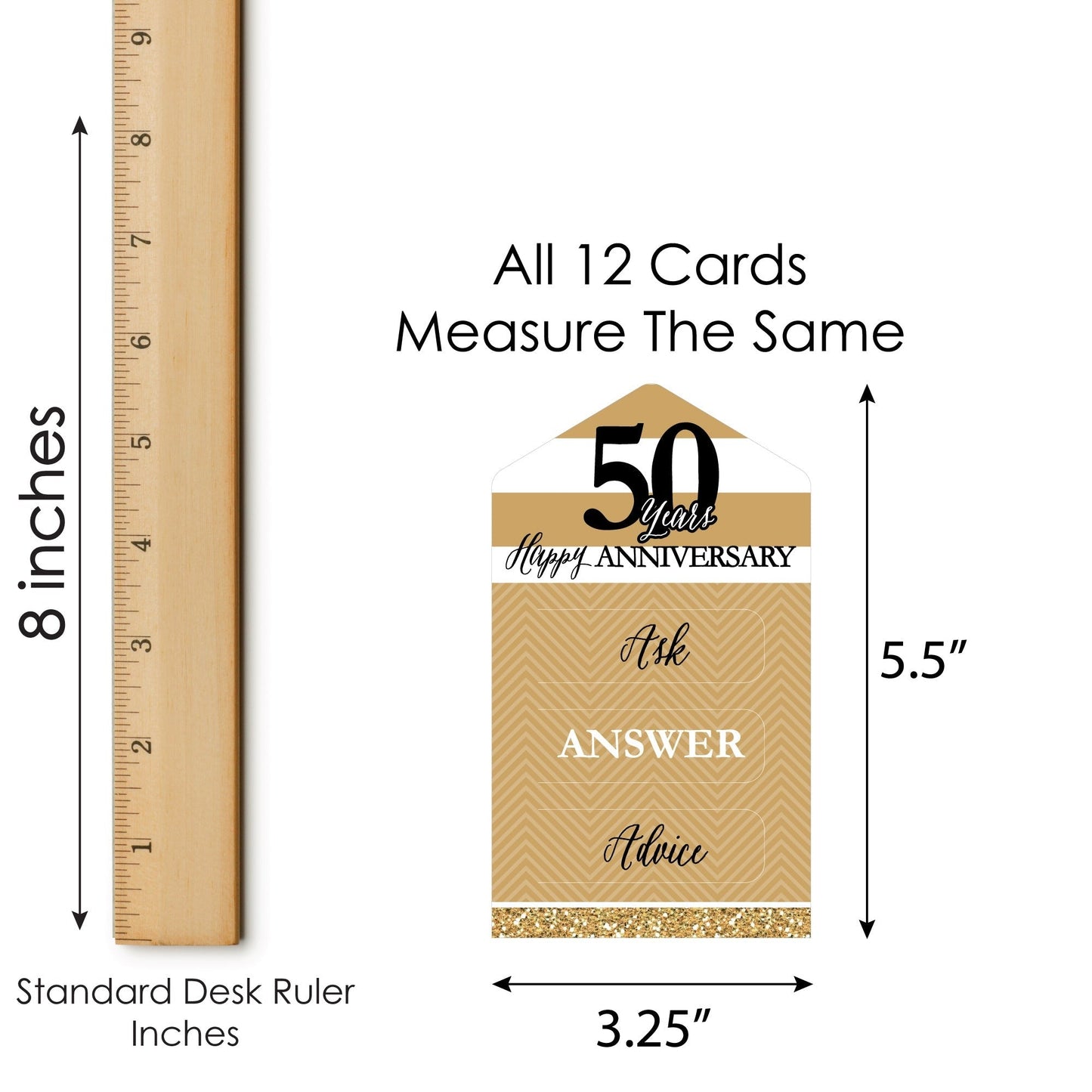 We Still Do - 50th Wedding Anniversary - Anniversary Party Game Pickle Cards - Advice Conversation Starters Pull Tabs - Set of 12
