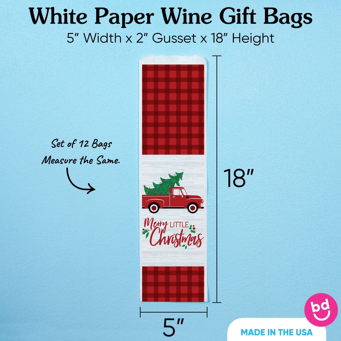 Wine Bags - Merry Little Christmas Tree