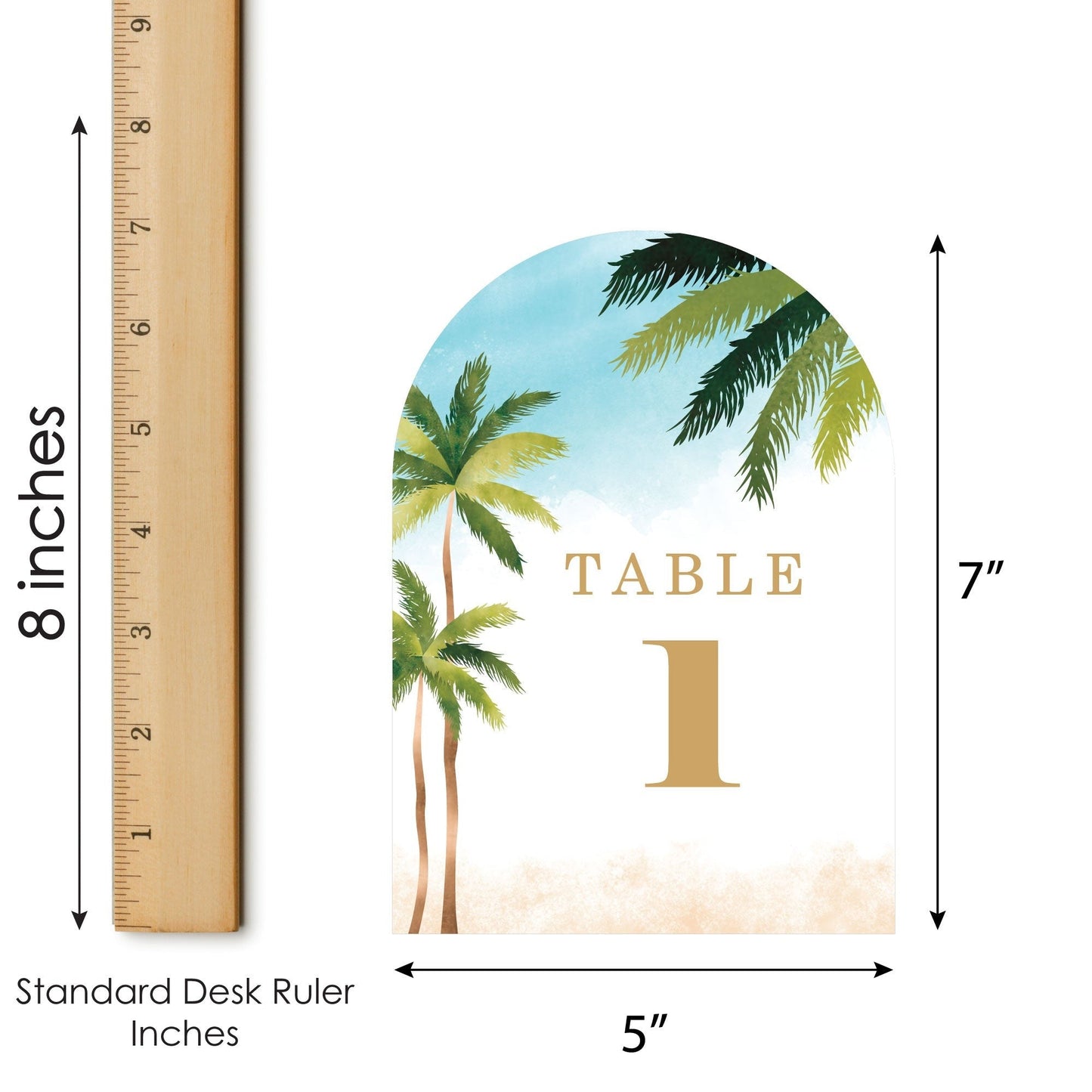 Beach Wedding Table Numbers - 20 Ct