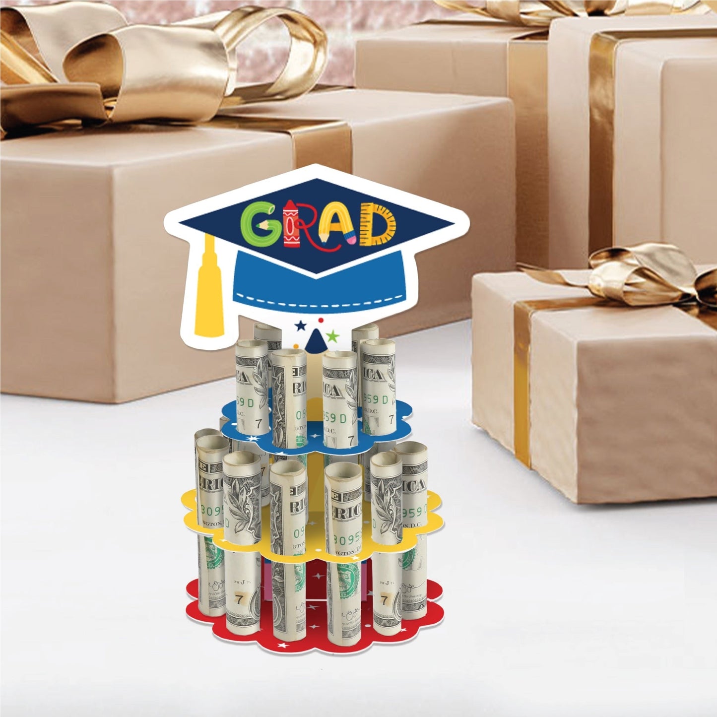 Kindergarten Grad Cash Cake - 1 Ct