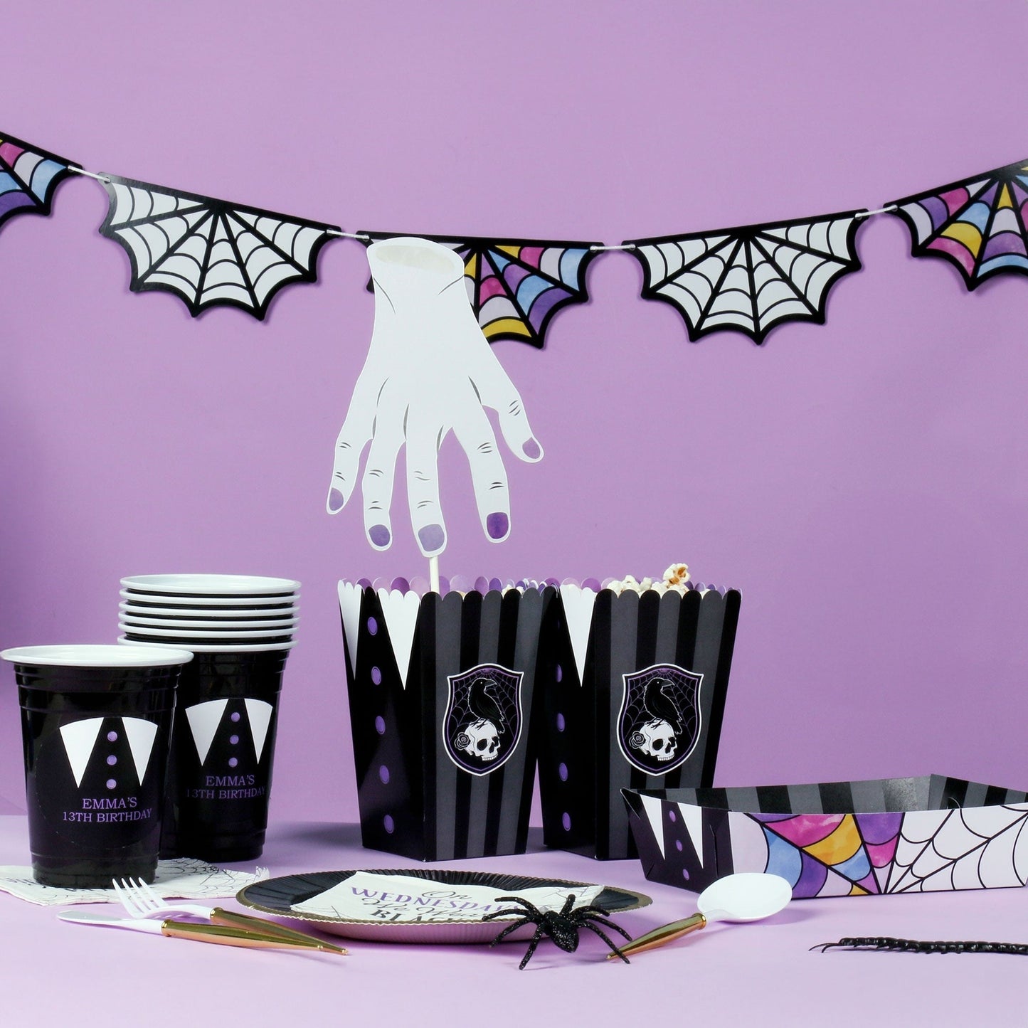Goth Girl Garland Banner - 15 Pc