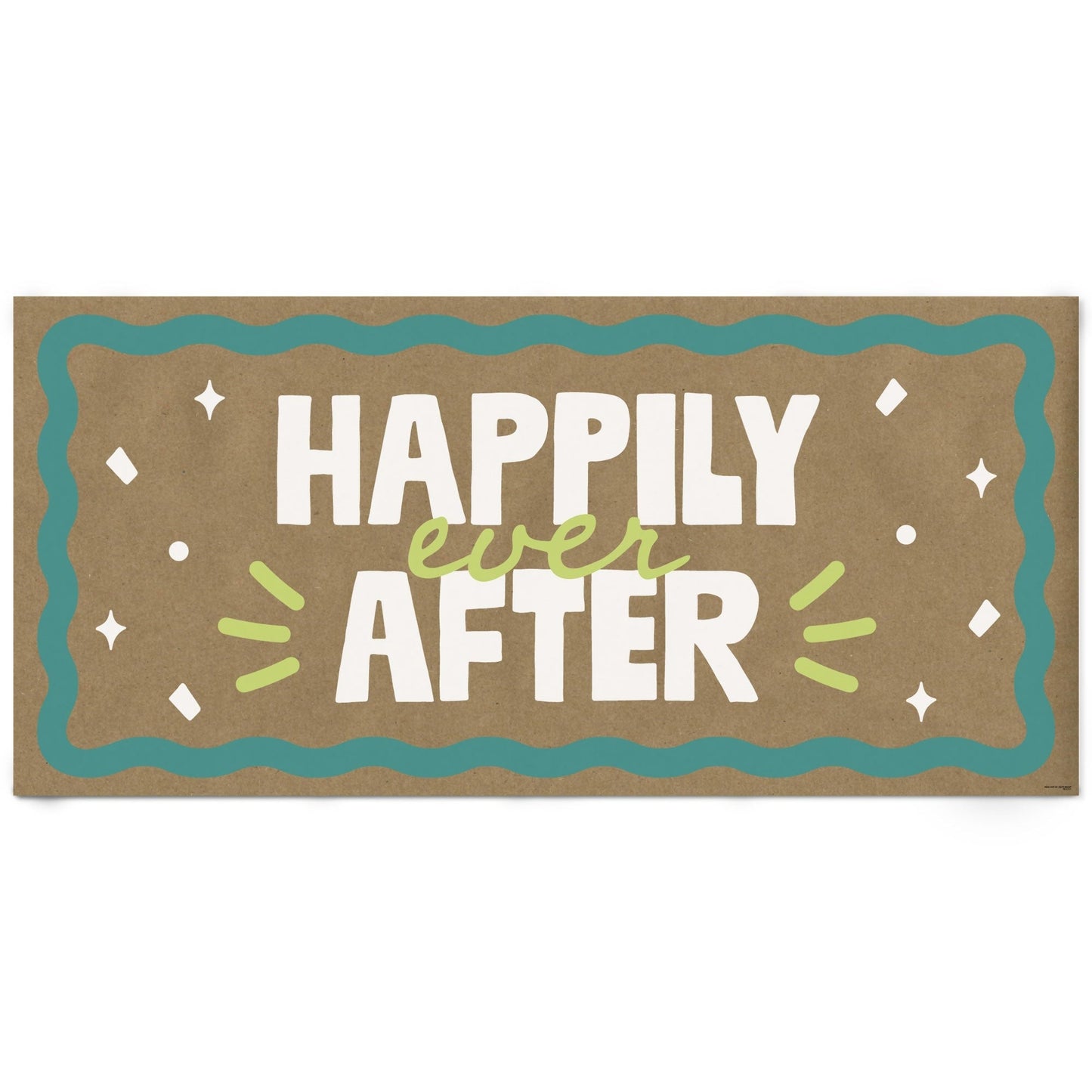 Wavy Bridal Kraft Banner
