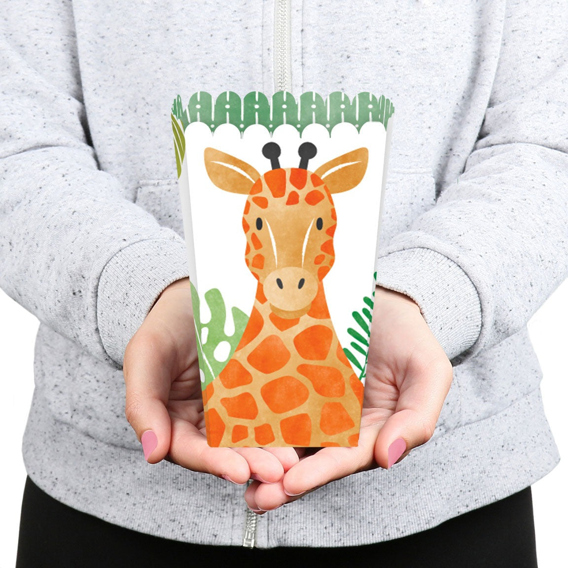 Safari Animals Popcorn Boxes - 12 Ct