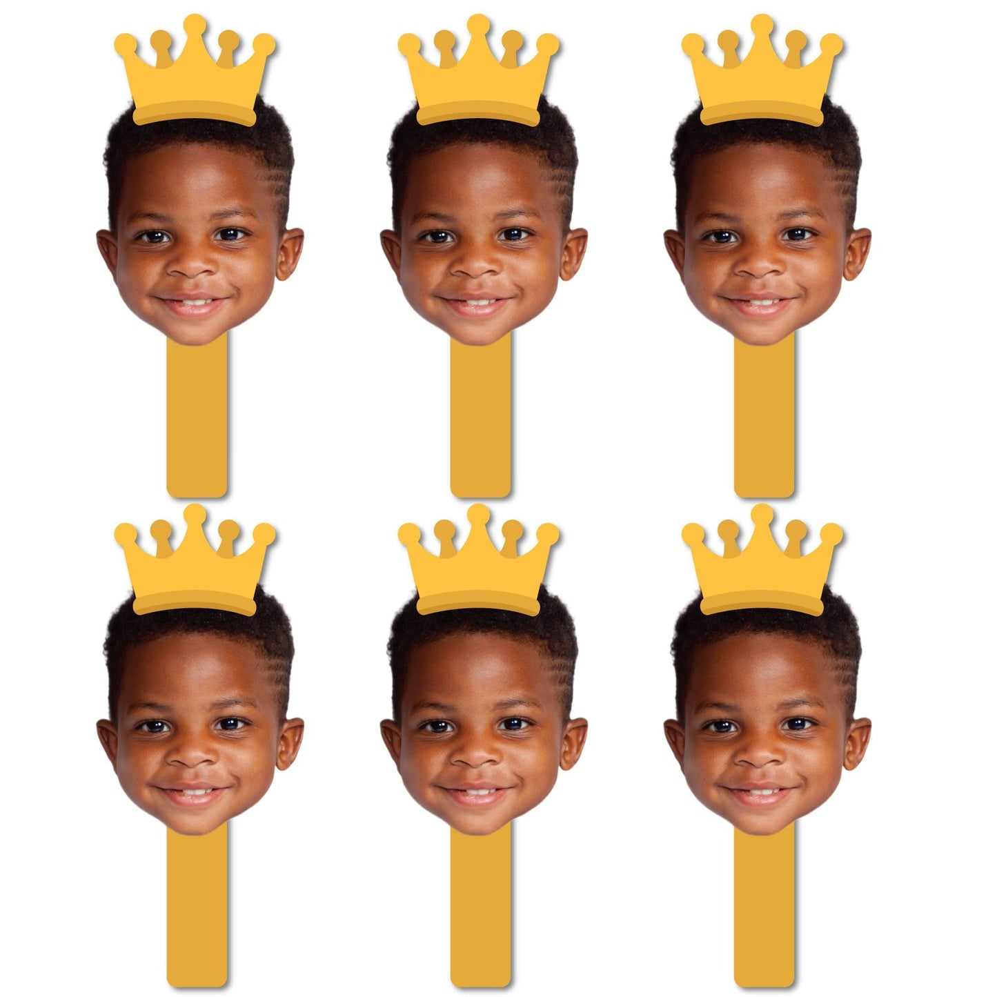 Custom Crown Fun Face Photo Paddles