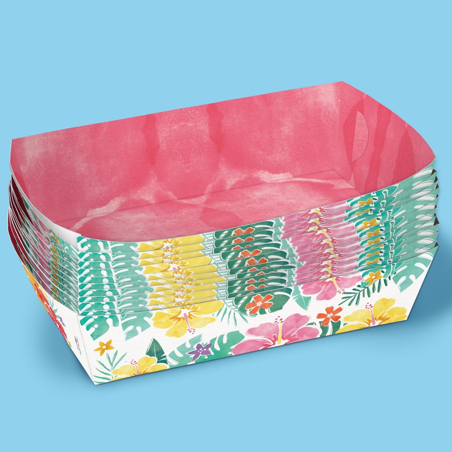 Hawaiian Luau Paper Food Trays