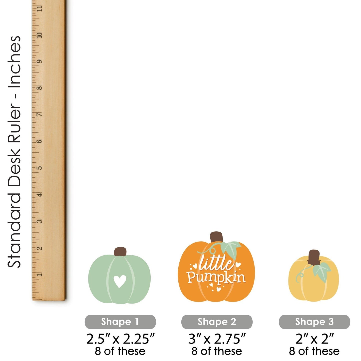 Little Pumpkin - Dessert Cupcake Toppers - Fall Birthday Party or Baby Shower Clear Treat Picks - Set of 24