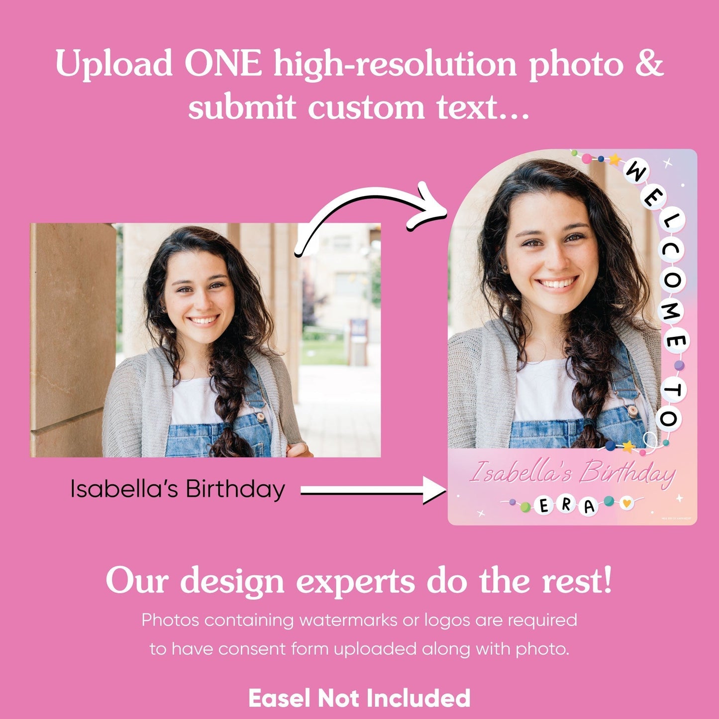 Custom Photo In My Party Era Welcome Sign
