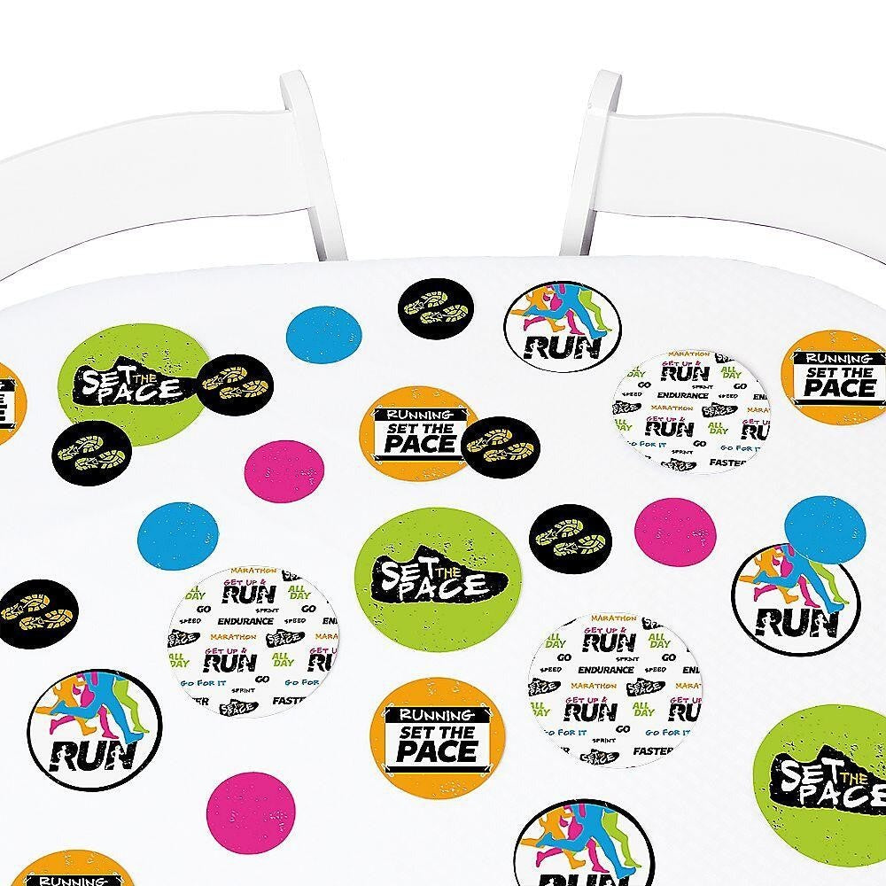 Set The Pace - Running - Track, Cross Country or Marathon Giant Circle Confetti - Party Decorations - Large Confetti 27 Count