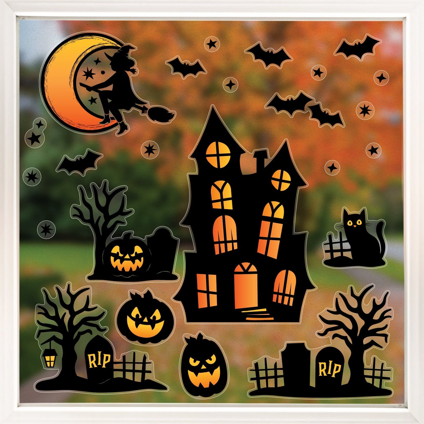 Haunted House Window Clings