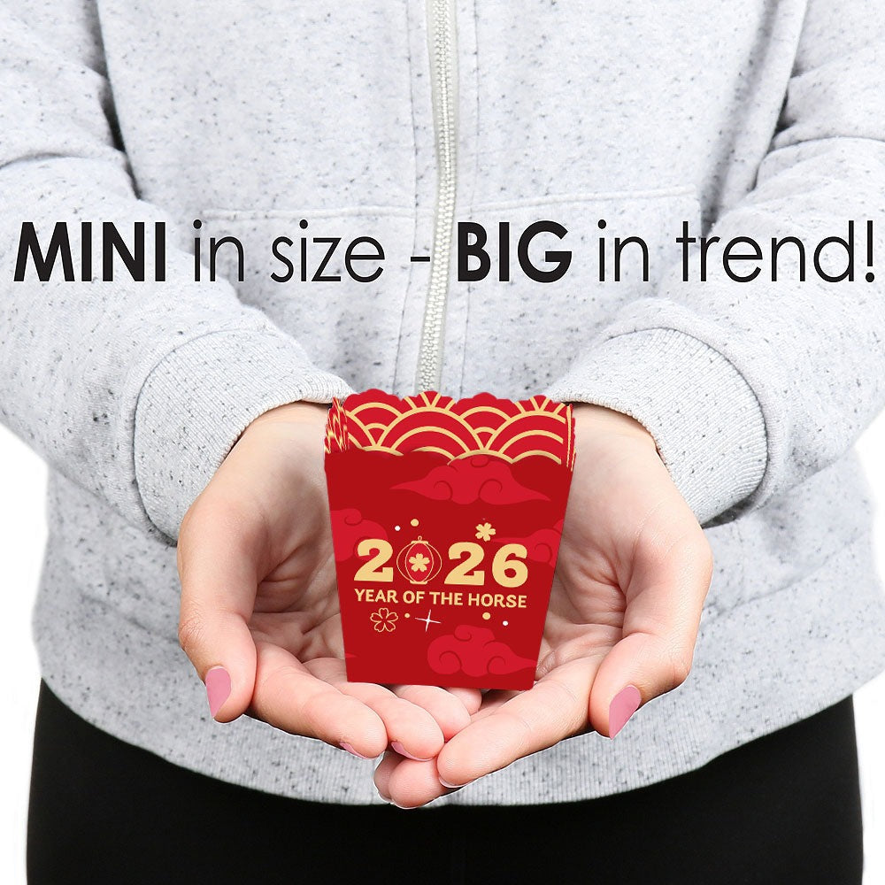 Lunar New Year - Party Mini Favor Boxes - 2026 Year of the Horse Treat Candy Boxes - Set of 12