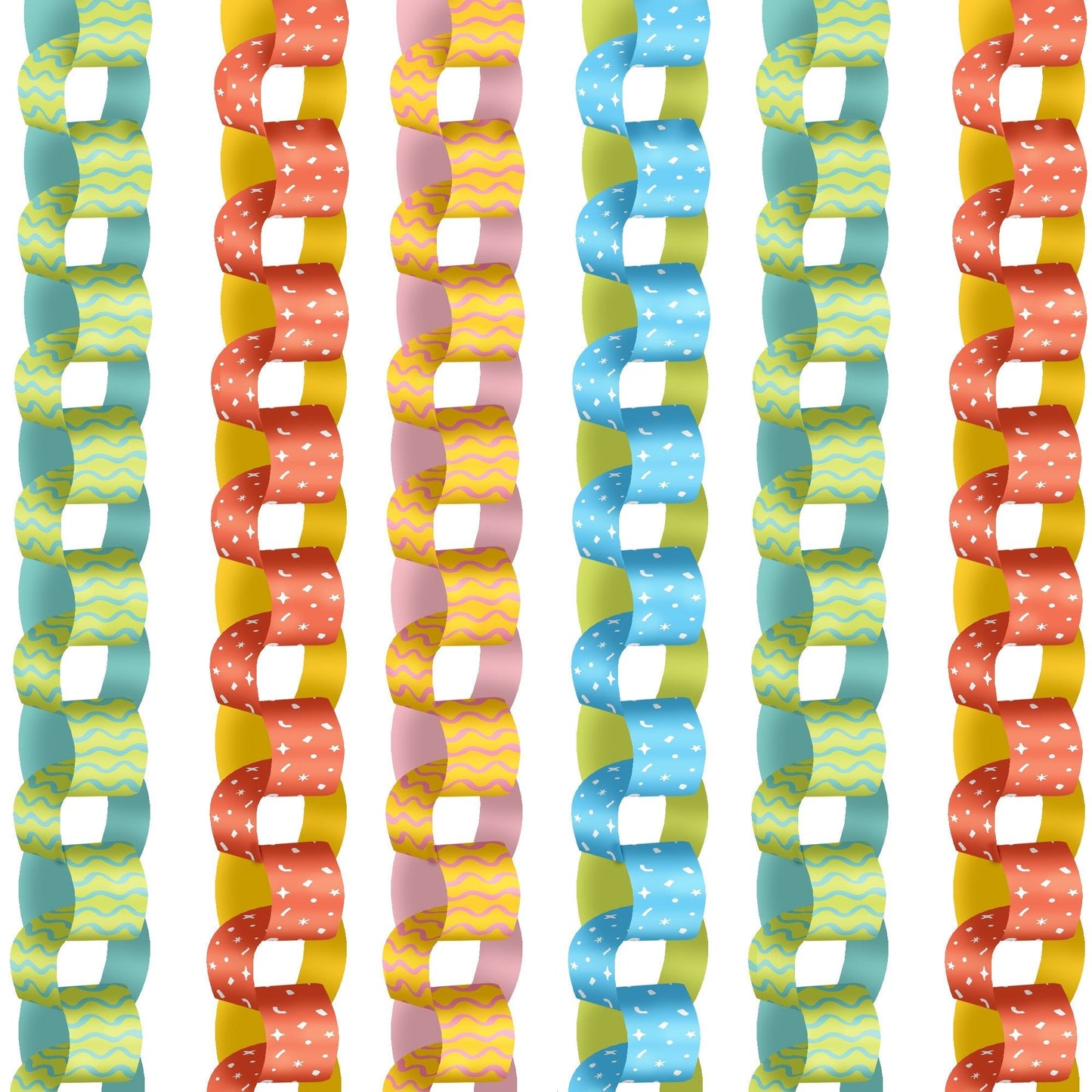 Party Time DIY Paper Chains - 128 Pc