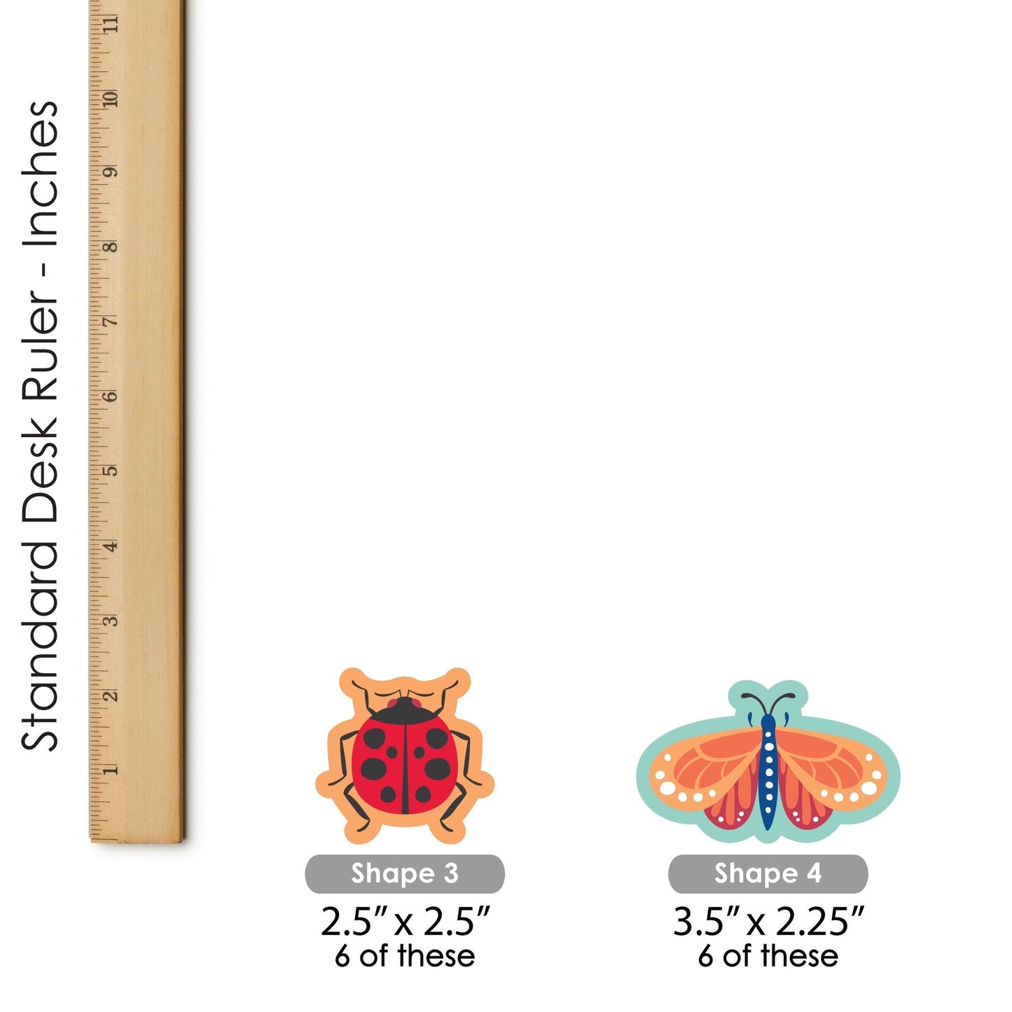 Buggin' Out - DIY Shaped Bugs Birthday Party Cut-Outs - 24 Count