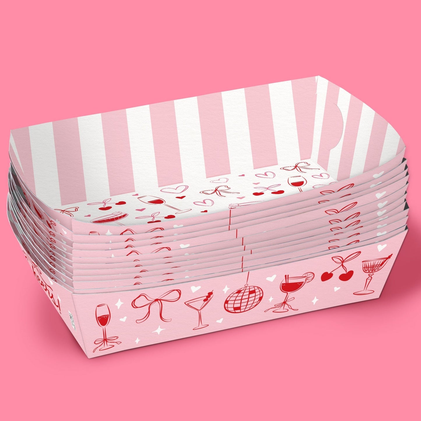 Drinks with the Girls Paper Food Trays