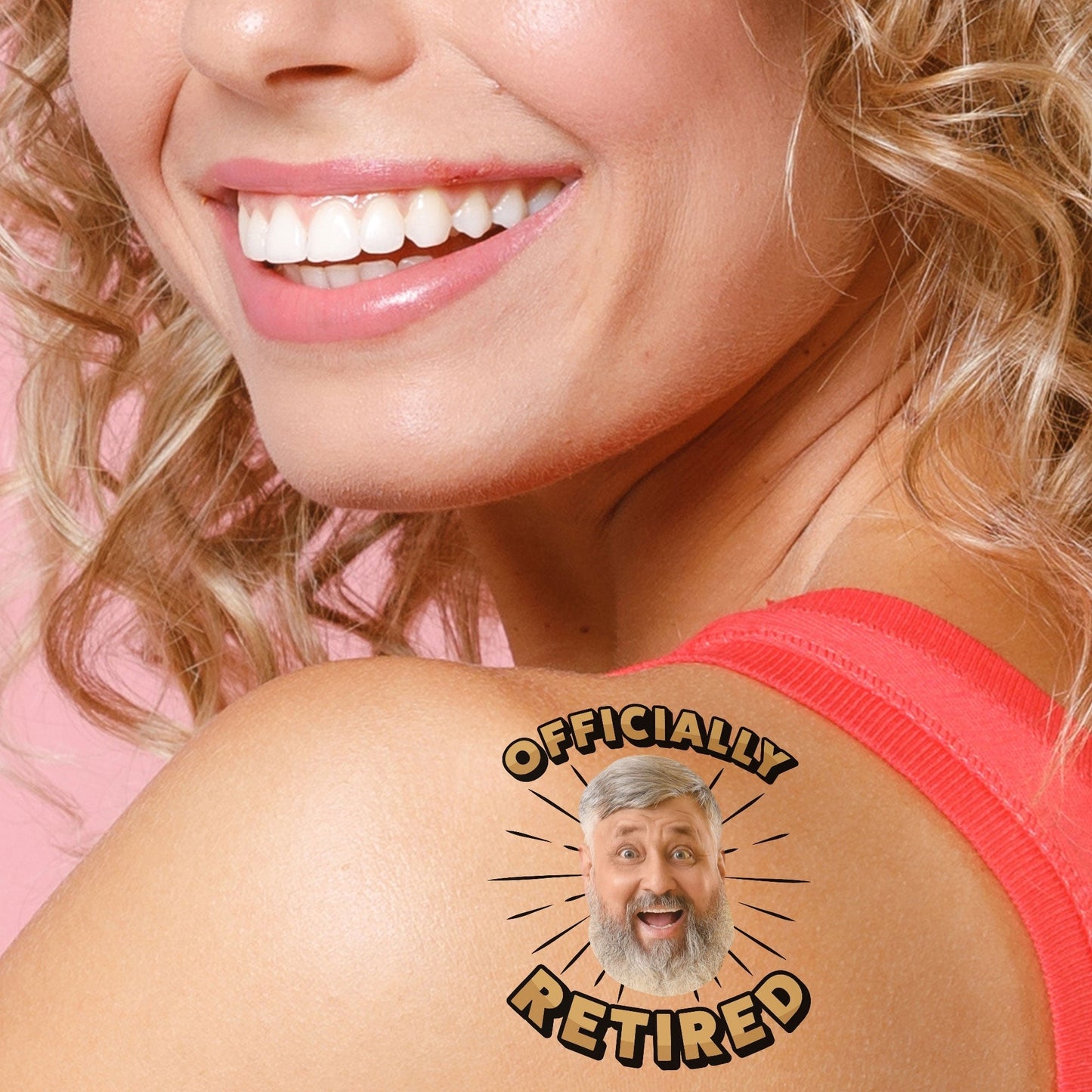 Custom Retirement Temporary Tattoos - 12 Ct